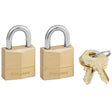 Master Lock 3/4 in. H X 7/16 in. W X 3/4 in. L Brass Pin Cylinder Padlock Keyed Alike