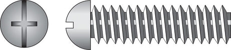 Hillman No. 1/4-20 X 1-3/4 in. L Combination Round Head Zinc-Plated Steel Machine Screws 100 pk