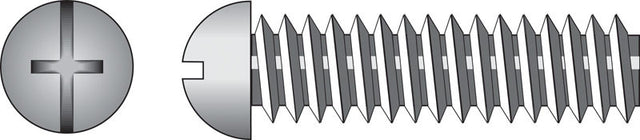 Hillman No. 1/4-20 X 1-3/4 in. L Combination Round Head Zinc-Plated Steel Machine Screws 100 pk