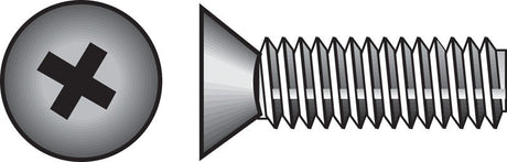 Hillman No. 10-24 X 1/2 in. L Phillips Flat Head Stainless Steel Machine Screws 100 pk