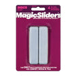 Magic Sliders Gray Adhesive Plastic Sliding Discs 4 pk