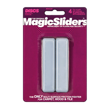 Magic Sliders Gray Adhesive Plastic Sliding Discs 4 pk