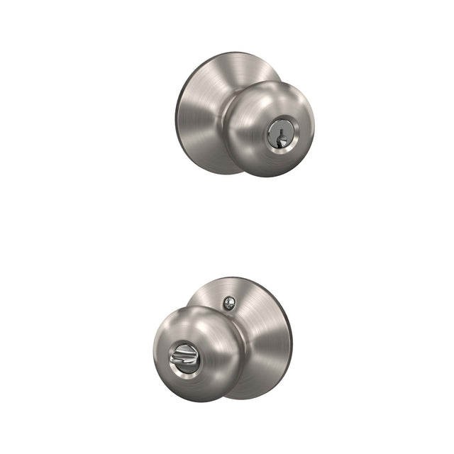 Schlage Plymouth Satin Nickel Entry Lockset 1-3/4 in.