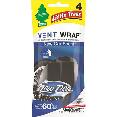 Little Trees Vent Wrap New Car Scent Car Air Freshener 4 oz Solid 4 pk