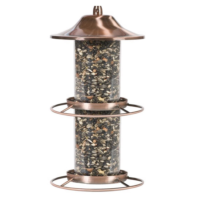 Perky-Pet Wild Bird 4.5 lb Metal/Plastic Panorama Bird Feeder 2 ports