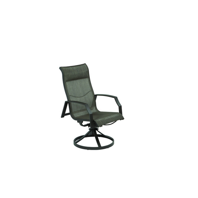 Living Accents Icarus Black Aluminum Frame Swivel Balcony Rocking Chair