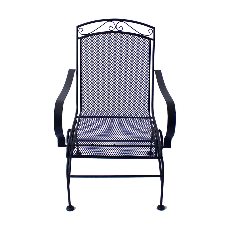 Living Accents Winston Black Steel Frame Spring Dining Chair