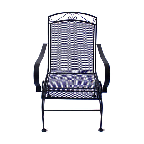 Living Accents Winston Black Steel Frame Spring Dining Chair