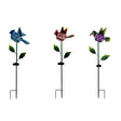 Infinity Assorted Metal 33.27 in. H Bird Solar Garden Stake