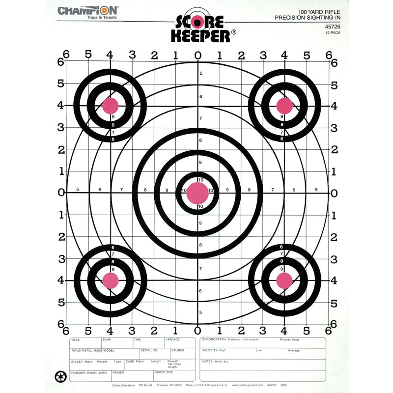 Champion Sight-In Target 12 pk