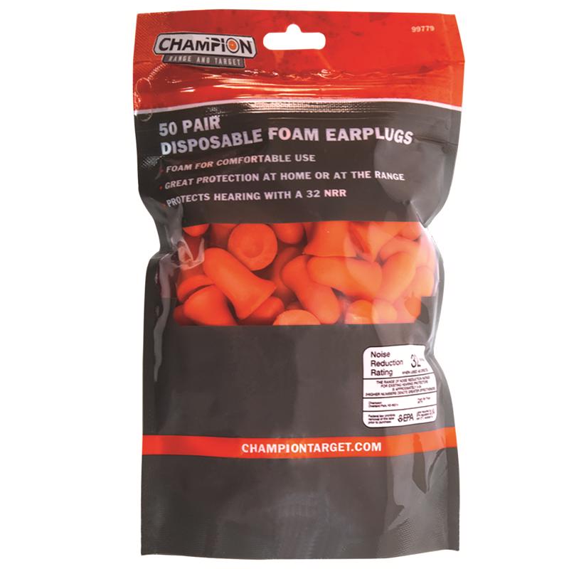 Champion Orange Polypropylene Ear Plugs 1 in.