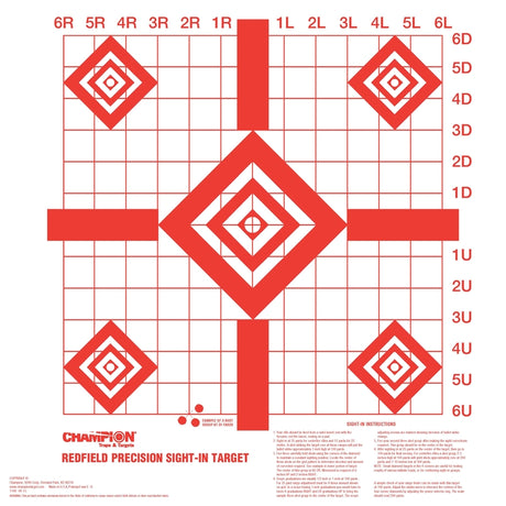 Champion Redfield Sight-In Target 10 pk