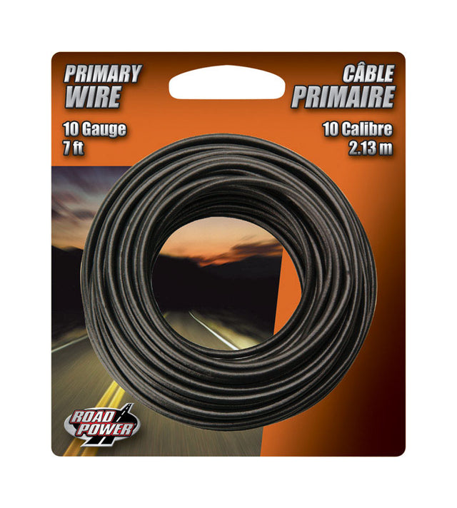 Coleman Cable 7 ft. Stranded 10 Ga. Primary Wire Black