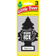 Little Trees Black Ice Scent Car Air Freshener Solid 3 pk