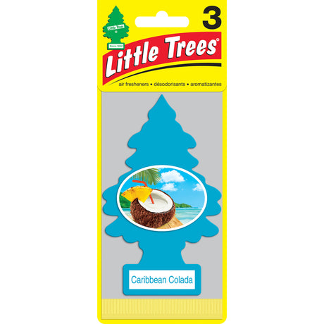 Little Trees Caribbean Colada Scent Car Air Freshener Solid