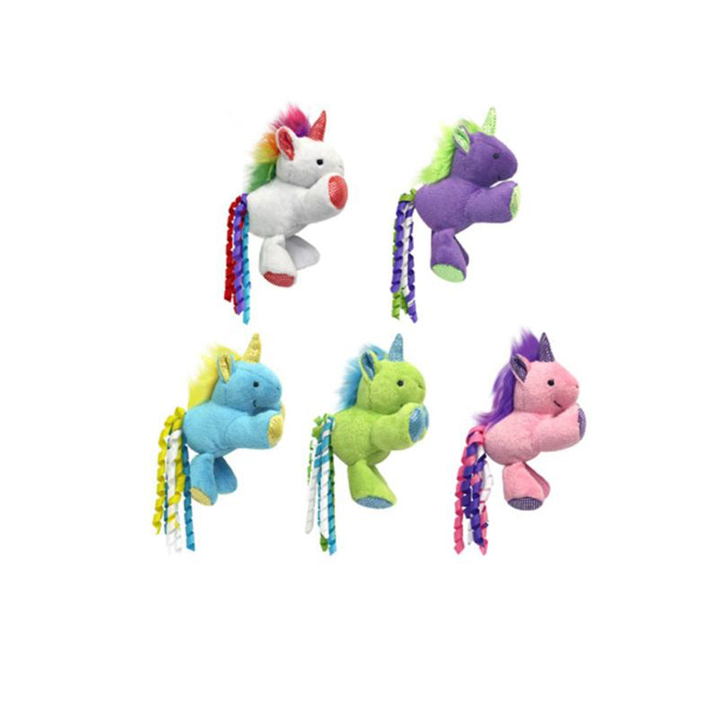 Multipet Assorted Plush Unicorn Cat Toy 8.5 in. 1 pk