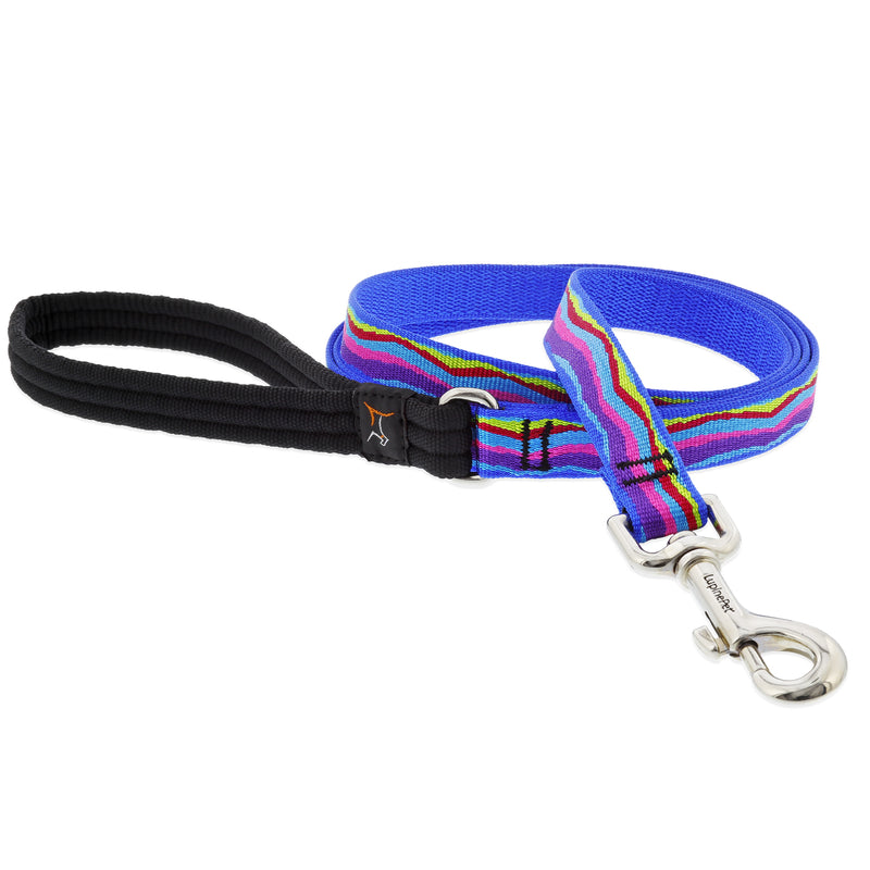 LupinePet Original Designs Multicolored Ripple Creek Nylon Dog Leash