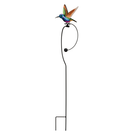 Regal Art & Gift Multicolored Metal 42.75 in. H Purple Coronet Rocker Hummingbird Outdoor Garden Sta