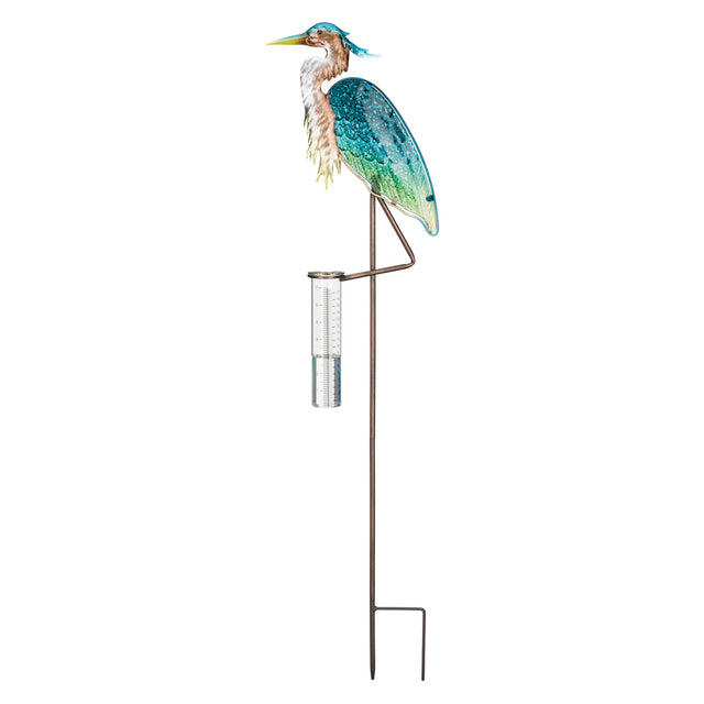 Regal Art & Gift Heron Rain Gauge Garden Stake Stake 2.25 in. W X 9.5 in. L