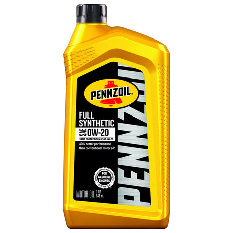 Pennzoil 0W-20 Gasoline Synthetic Motor Oil 1 qt 1 pk