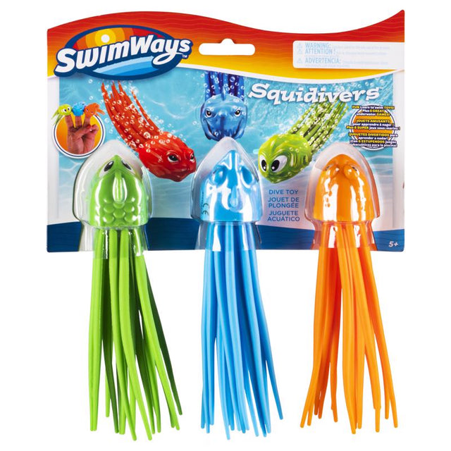 SwimWays Assorted Rubber Squidivers Dive Sticks