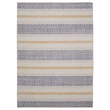 Linon Home Decor 7 ft. W X 5 ft. L Blue/Ivory Delray Polyester Rug