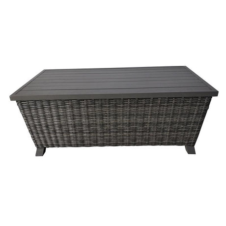 Living Accents Fullerton Brown Rectangular PVC Slat Top Coffee Table