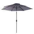 Living Accents Pacifica 9 ft. Tiltable Black Patio Umbrella