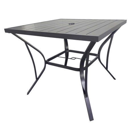 Living Accents Pacifica Black Square Aluminum Dining Table