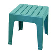 Adams Big Easy Teal Square Resin Side Table