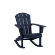 Living Accents Faux Gray Wood Frame Modern Rocking Chair