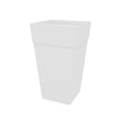 Bloem Finley 25 in. H X 14.65 in. W X 14.65 in. D Resin Tall Tapered Planter Casper White