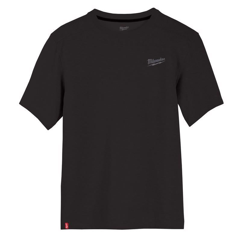 Milwaukee L Short Sleeve Men's Crew Neck Black Hybrid Work Tee Shirt