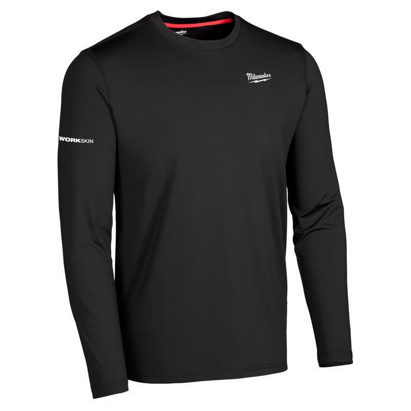 Milwaukee Workskin L Long Sleeve Men's Crew Neck Black Midweight Base Layer Tee Shirt