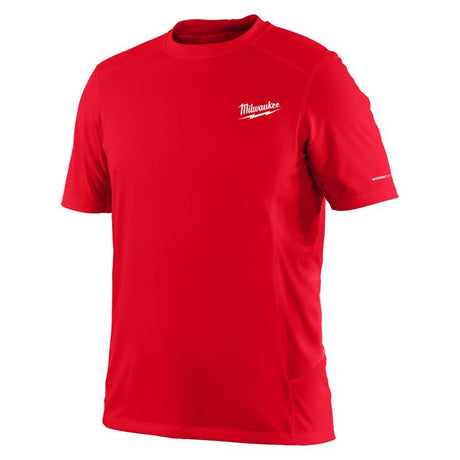 Milwaukee Workskin XXL Short Sleeve Men's Crew Neck Red Lightweight Performance Tee Shirt