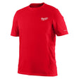 Milwaukee Workskin L Short Sleeve Men's Crew Neck Red Lightweight Performance Tee Shirt