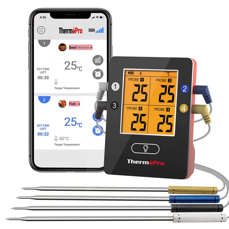 ThermoPro TP25W LCD Bluetooth Enabled Grill/Meat Thermometer