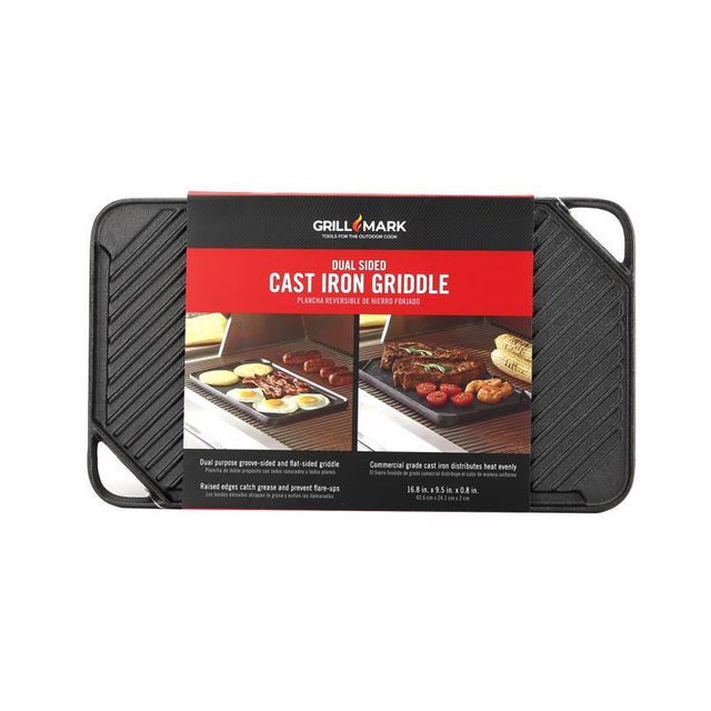 Grill Mark Cast Iron Griddle 16.75 in. L X 9.5 in. W 1 pk