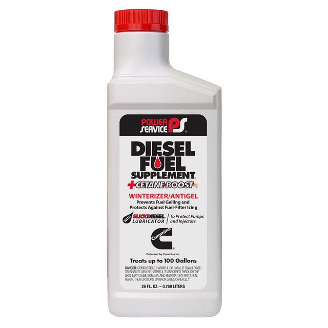 Power Service Diesel Fuel Supplement +Cetane Boost Diesel Fuel Anti-Gel 26 oz