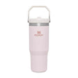 Stanley The IceFlow 30 oz Double-wall Vacuum Rose Quartz BPA Free Insulated Straw Tumbler