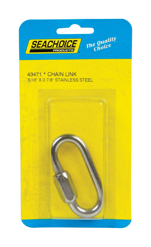 Seachoice Polished Stainless Steel 3 in. L X 5/16 in. W Chain Link 1 pk