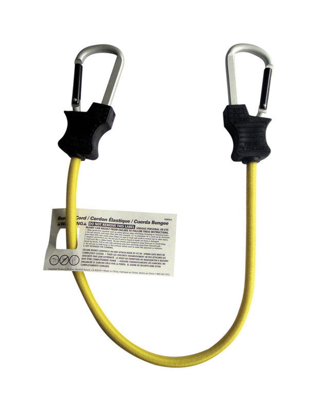 Keeper Black/Yellow Bungee Cord 24 in. L X 0.315 in. 1 pk