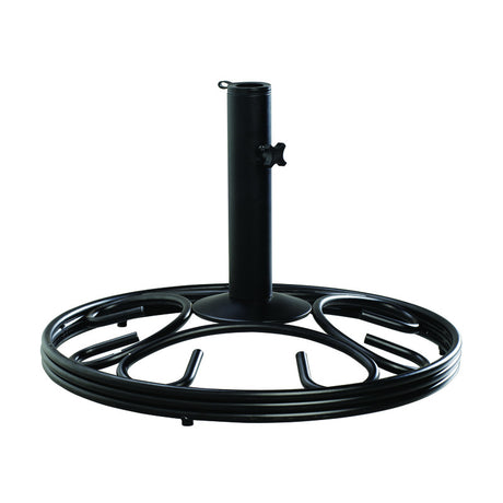 Living Accents Black Round Cast Iron Umbrella Base