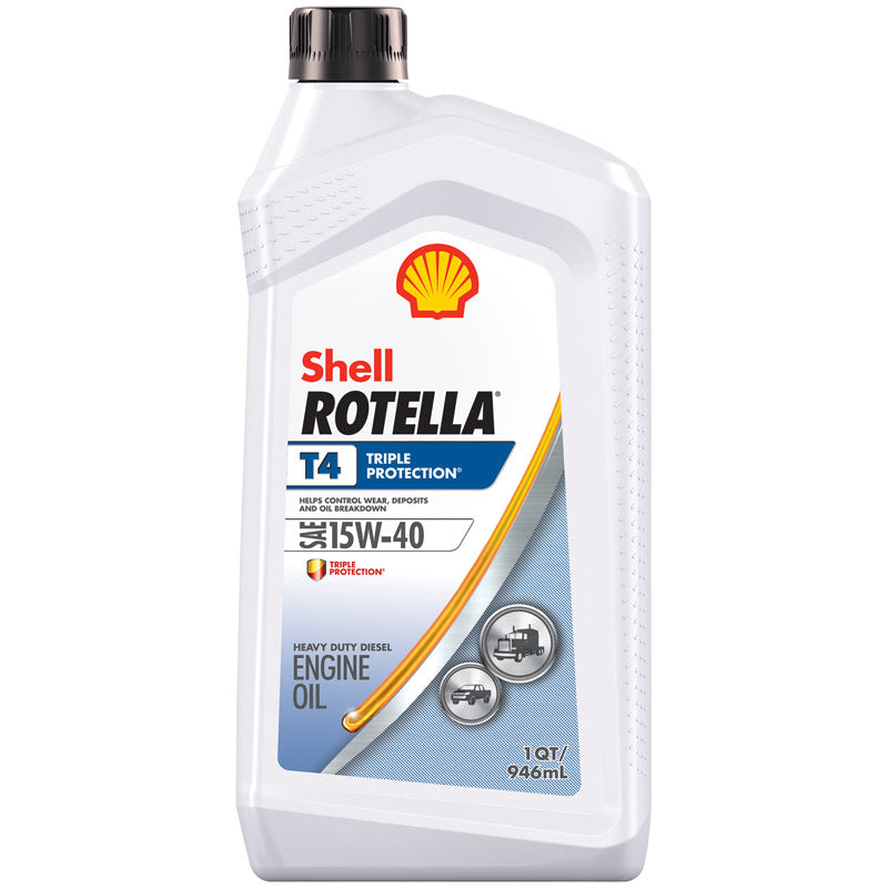 Shell Rotella 15W-40 Diesel Heavy Duty Engine Oil 1 qt 1 pk