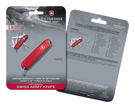 Victorinox Camper Red 420 HC Stainless Steel 3.5 in. Multi-Function Knife