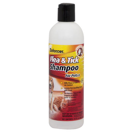 Enforcer Liquid Cat and Dog Flea and Tick Shampoo Pyrethrins 16 oz