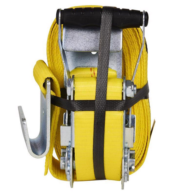 Keeper 2 in. W X 27 ft. L Yellow Tie Down w/Ratchet 3333 lb 1 pk