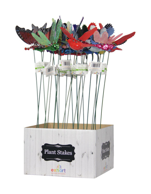 Exhart WindyWings Assorted Plastic 16 in. H Planter Stake