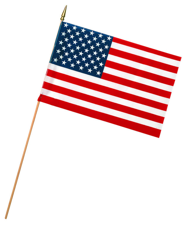 Valley Forge American Stick Flag 12 in. H X 18 in. W