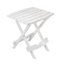 Adams Quik-Fold White Rectangular Resin Folding Side Table